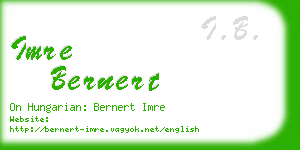 imre bernert business card